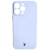 Etui silikonowe z pierścieniem magnetycznym Bizon Case Silicone Magnetic do iPhone 15 Pro Max, jasnofioletowe