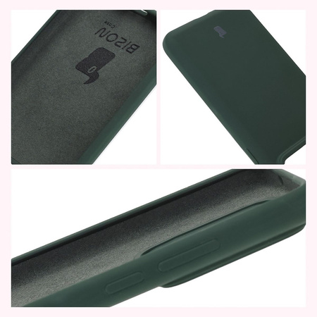 Silikonowe etui Bizon Soft Case do Realme GT 7 Pro, ciemnozielone