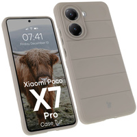 Pancerne etui Bizon Case Tur do Xiaomi Poco X7 Pro, jasnoszare