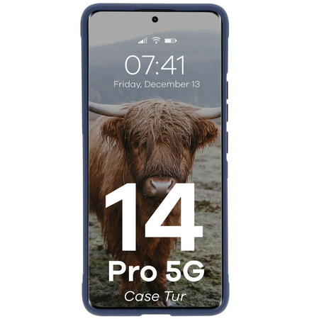 Pancerne etui Bizon Case Tur do Xiaomi Redmi Note 14 Pro 5G / Poco X7, granatowe