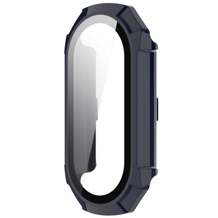 Etui ze szkłem do zegarka Bizon Case Watch Adamo do Xiaomi Smart Band 9, niebieskie