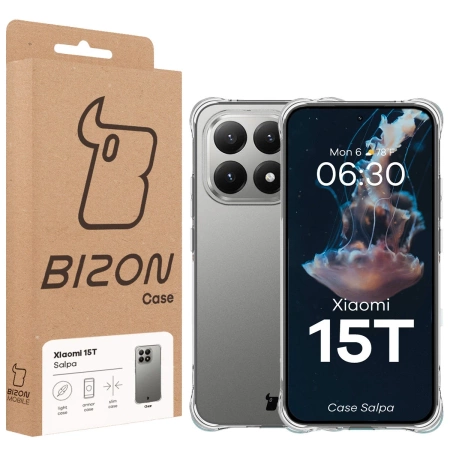 Elastyczne etui Bizon Case Salpa do Xiaomi 15T, przezroczyste