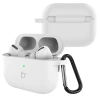 Silikonowe etui z karabińczykiem Bizon Case Headphone Silicone do AirPods Pro 3, białe