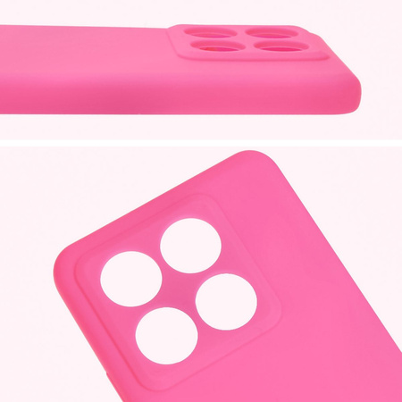 Silikonowe etui Bizon Soft Case do Xiaomi 14T Pro, neonowo-różowe