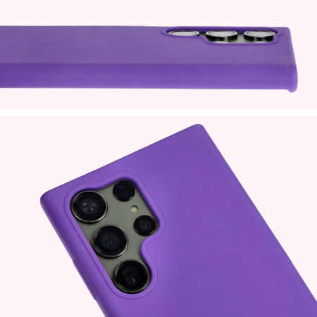 Silikonowe etui Bizon Soft Case do Galaxy S23 Ultra, fioletowe
