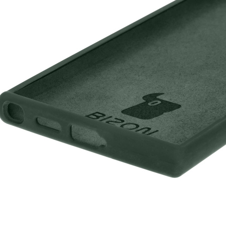 Silikonowe etui Bizon Soft Case do Galaxy S24 Ultra, ciemnozielone