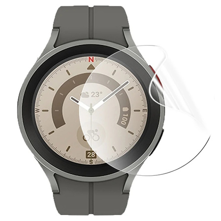 Folia hydrożelowa na ekran Bizon Glass Watch Hydrogel Duo do Galaxy Watch 5 Pro 45 mm, 2 sztuki