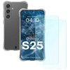 Etui + 2x szkło Bizon Case Clear Pack do Redmi 14C 4G, przezroczyste