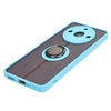 Etui z uchwytem na palec Bizon Case Hybrid Ring do Realme 11 Pro / 11 Pro+, przydymione z jasnoniebieską ramką