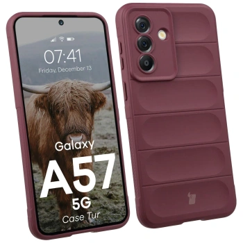 Pancerne etui Bizon Case Tur do Galaxy A57 5G, burgundowe
