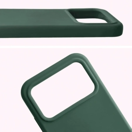 Silikonowe etui Bizon Soft Case do Xiaomi POCO F8 Pro, ciemnozielone