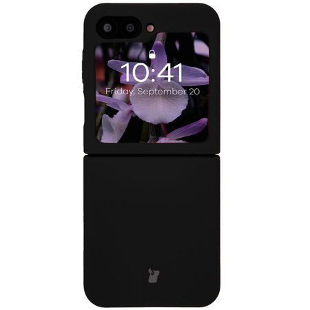 Silikonowe etui Bizon Soft Case do Galaxy Z Flip6, czarne