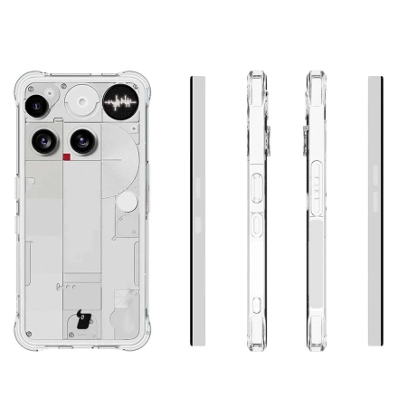 Elastyczne etui + 2x szkło hartowane Bizon Case Clear Pack do Nothing Phone (3)
