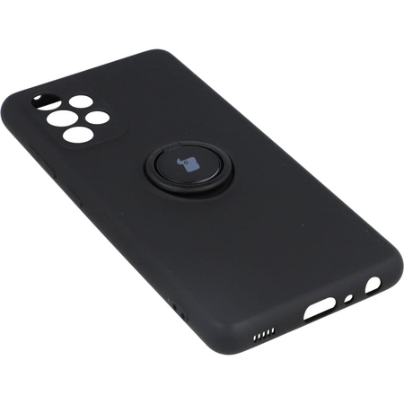 Etui Bizon Case Silicone Ring do Galaxy A52s 5G, A52 5G, A52 4G, czarne