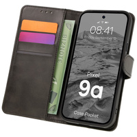 Etui z klapką Bizon Case Pocket do Google Pixel 9a, czarne