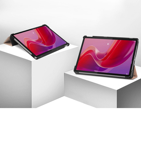 Etui Bizon Case Tab Croc do Lenovo Tab M11, różowozłote