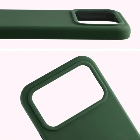 Silikonowe etui Bizon Soft Case do Xiaomi POCO F8 Ultra, ciemnozielone