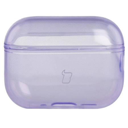 Elastyczne etui z karabińczykiem Bizon Case Headphone Clear do AirPods Pro 3, przeźroczysto-fioletowe