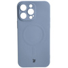 Etui silikonowe z pierścieniem magnetycznym Bizon Case Silicone Magnetic do iPhone 14 Pro Max, szare