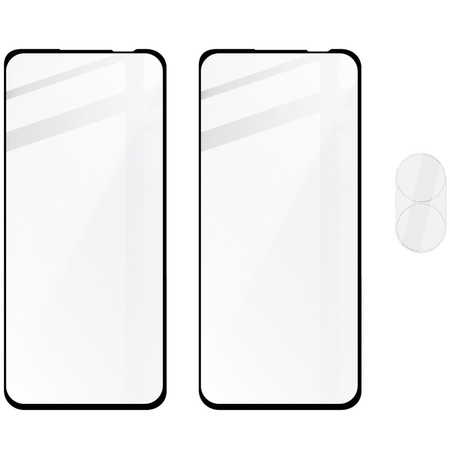 2x Szkło + szybka na aparat BIZON Edge 2 Pack do Asus Zenfone 10