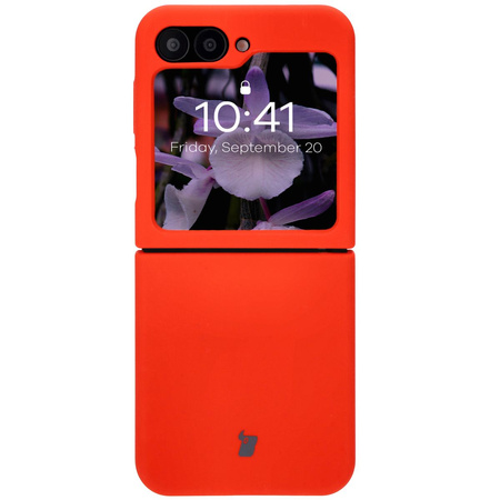 Silikonowe etui Bizon Soft Case do Galaxy Z Flip6, czerwone