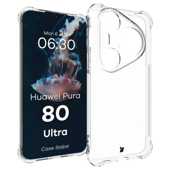 Elastyczne etui Bizon Case Salpa do Huawei Pura 80 Ultra, przezroczyste