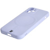 Etui Bizon Case Silicone Magnetic Sq do Apple iPhone 12 Mini, jasnofioletowe