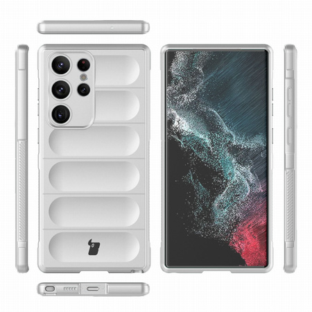 Pancerne etui Bizon Case Tur do Galaxy S23 Ultra, białe