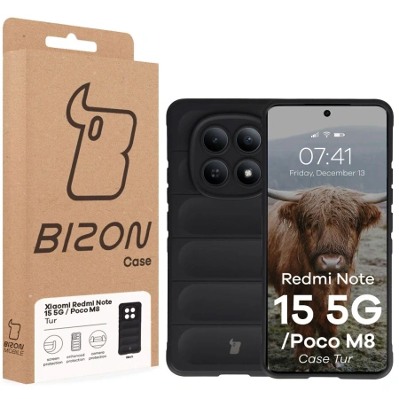 Pancerne etui Bizon Case Tur do Xiaomi Redmi Note 15 5G / POCO M8 5G, czarne