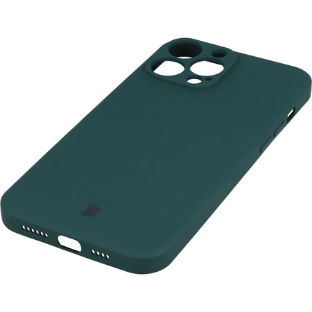 Etui Bizon Case Silicone do iPhone 13 Pro Max, ciemnozielone