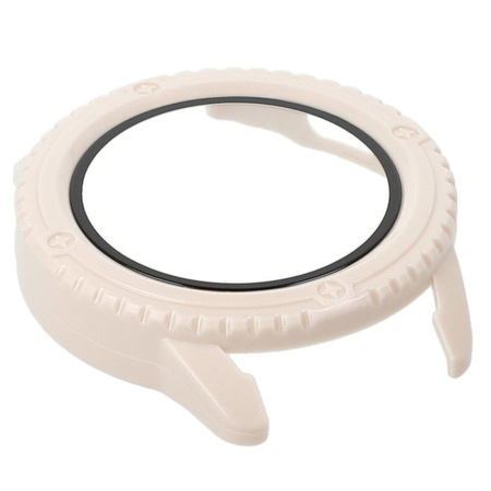 Etui Bizon Case Watch Adamo do Xiaomi Watch S3 47 mm, beżowe