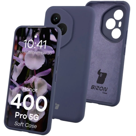 Silikonowe etui Bizon Soft Case do Honor 400 Pro, ciemnoniebieskie