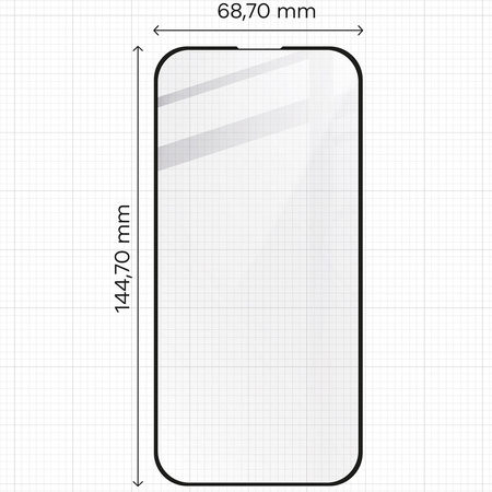 2x Szkło hartowane z ramką + szybka na aparat Bizon Edge 2 Pack do iPhone 16