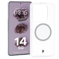 Etui z pierścieniem magnetycznym Bizon Case CrystalO do Xiaomi Redmi Note 14 5G, przezroczyste