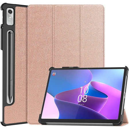 Etui Bizon Case Tab Croc do Lenovo Xiaoxin Pad Pro 2022 / P11 Pro Gen 2, różowozłote