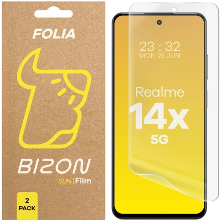 Folia matowa Bizon Glass Film Sun Duo do Realme 14x 5G, 2 sztuki