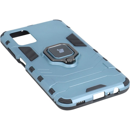Etui Bizon Case Armor Ring do Galaxy A03S, niebieskie
