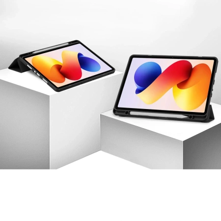 Etui z klapką Bizon Case Tab Lizard do Xiaomi POCO Pad M1 / Redmi Pad 2 Pro, czarne