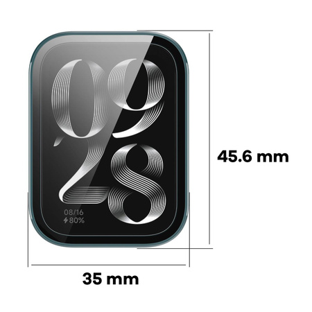 Etui ze szkłem do zegarka Bizon Case+Glass Watch do Xiaomi Mi Smart Band 9 Pro, zielone
