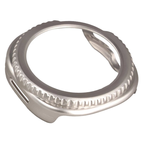 Etui ze szkłem do zegarka Bizon Case+Glass Watch do Samsung Galaxy Watch 8 Classic 46 mm, szampańskie