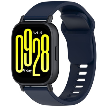 Pasek silikonowy do smartwatcha, Bizon Strap Watch Silicone Pro H, Quick Release 22 mm, granatowy