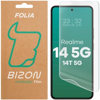 Folia hydrożelowa na ekran Bizon Glass Hydrogel Front do Realme 14 5G / 14T 5G, 1 sztuka