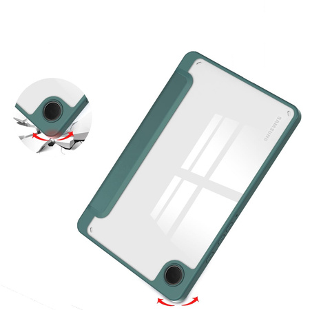 Etui Bizon Case Tab Clear Matt do Galaxy Tab A9, ciemnozielone