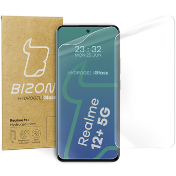 Folia hydrożelowa na ekran Bizon Glass Hydrogel Front do Realme 12+ 5G, 2 sztuki