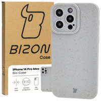 Ekologiczne etui Bizon Bio-Case do iPhone 14 Pro Max, szare