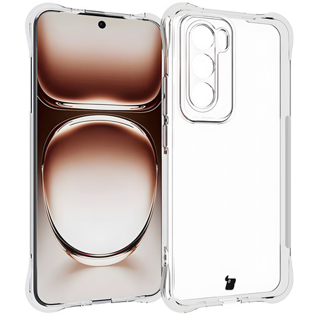 Elastyczne etui + 2x folia na ekran Bizon Case Clear Pack do Oppo Reno12 Pro, przezroczyste