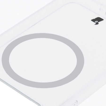 Etui z pierścieniem magnetycznym Bizon Case CrystalO do Xiaomi 14T Pro, przezroczyste