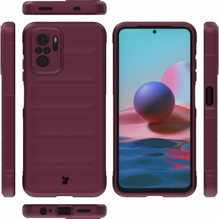 Pancerne etui Bizon Case Tur do Xiaomi Poco M5s / Xiaomi Redmi Note 10 / 10s, burgundowe
