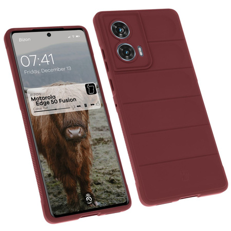 Pancerne etui Bizon Case Tur do Motorola Edge 50 Fusion, ciemnofioletowe