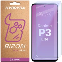 Elastyczne szkło hybrydowe Bizon Glass Mule Duo do Realme P3 Lite, 2 sztuki